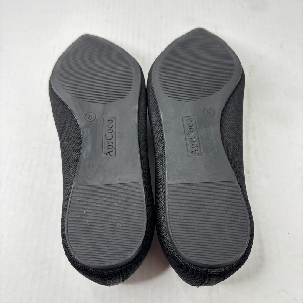 Aprcoco Pointed Toe Stretch Knit Ballet Flats Comfort Shoes Size 8 Black NEW! - Picture 10 of 10